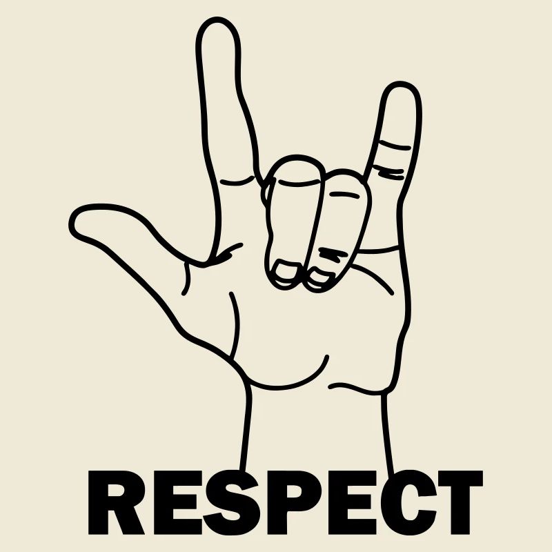 Respect des gestes de la main avec le texte RESPECT