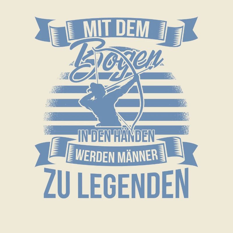 Bogenschiessen mit dem Bogen in den Händen