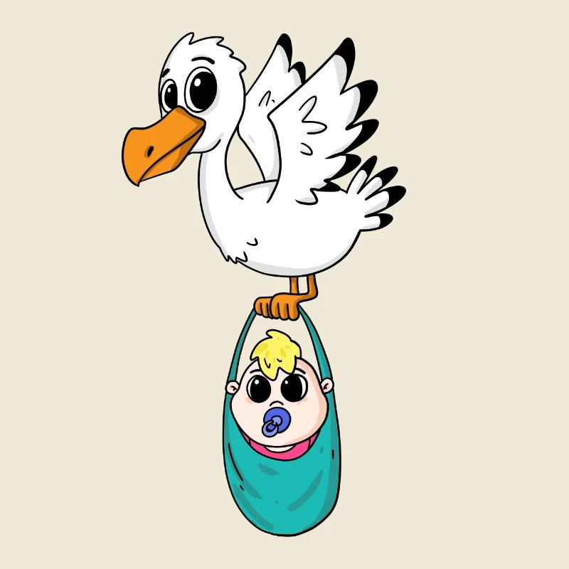 Oiseau avec grossesse de bébé