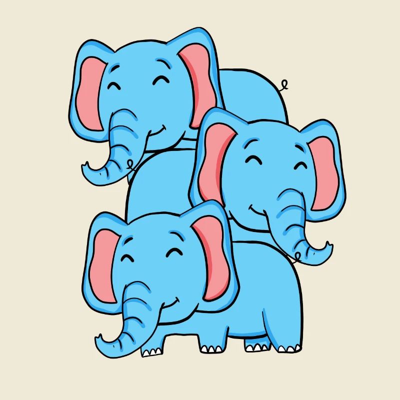 Éléphants mignons - Eléphant
