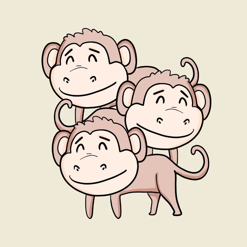 Singes mignons - Singe