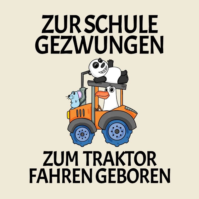 Schule Einschulung Traktor Geschenk Lustig