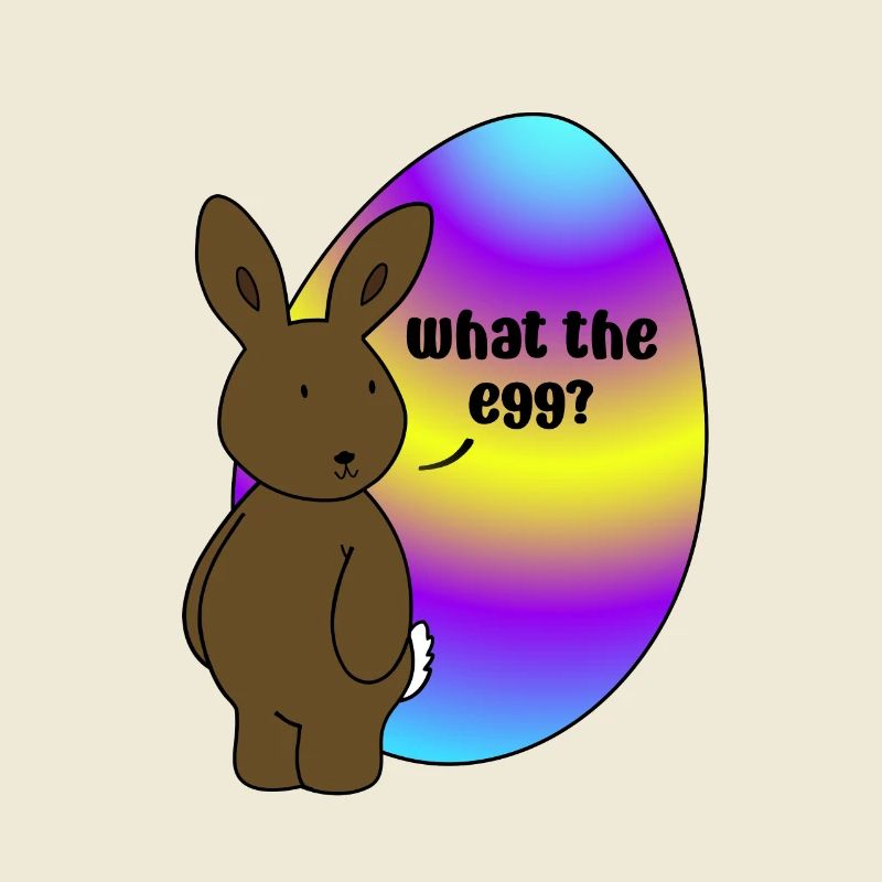 Happy Easter - Easter Bunny with Easter Egg