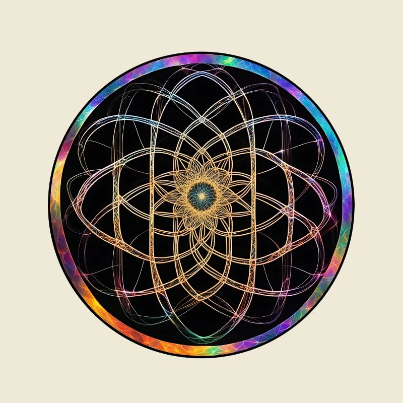 Rainbow Mandala Circle Pattern