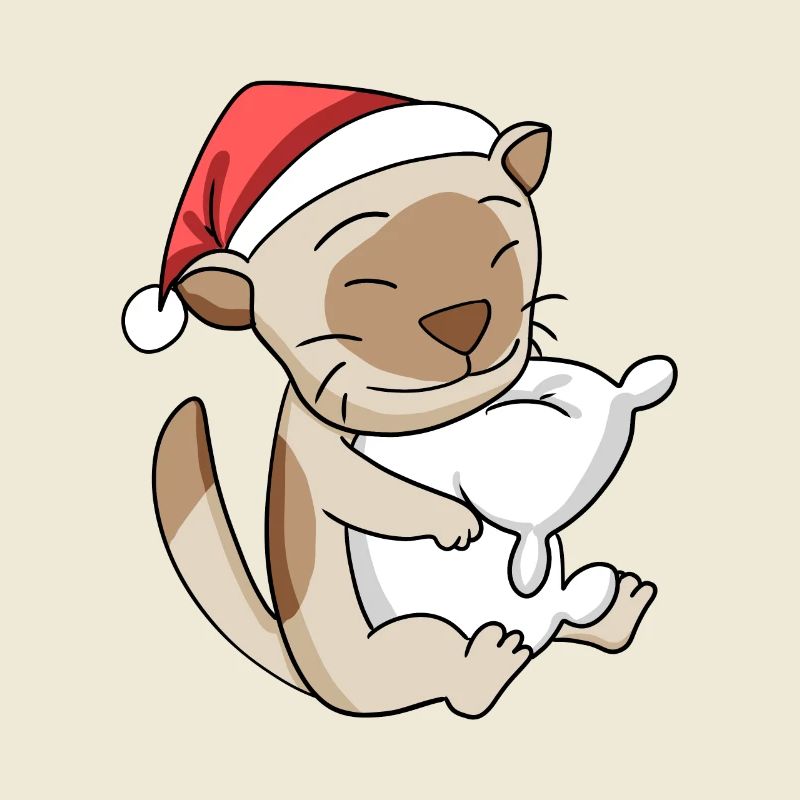Chat Mignon Chat Birman Fatigué Noël