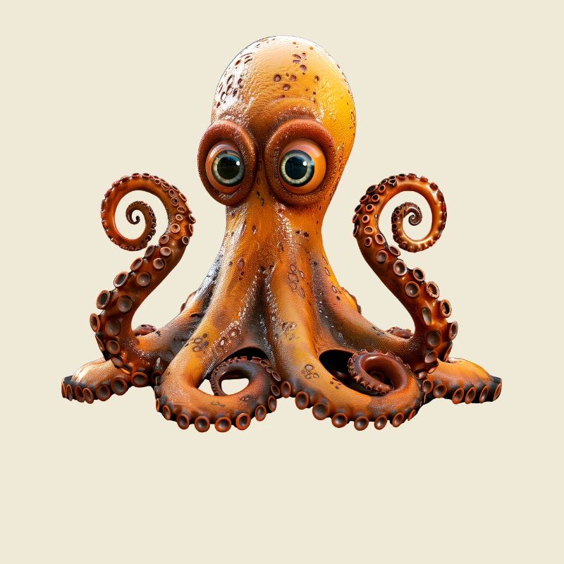 Octopus Small Octopus Cuttlefish Cute Octopus
