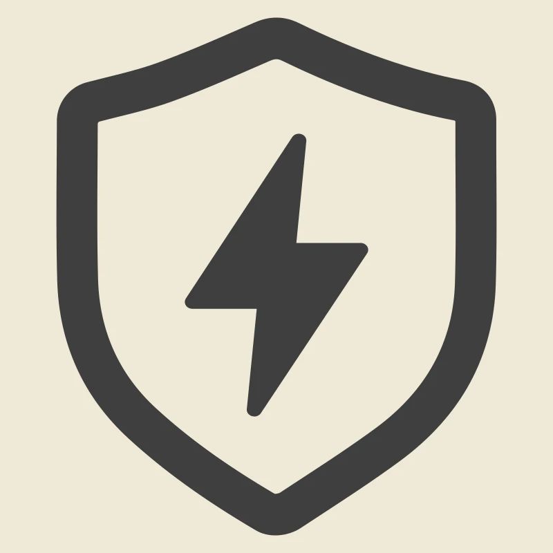 Electric Energy Shield Icon Logo