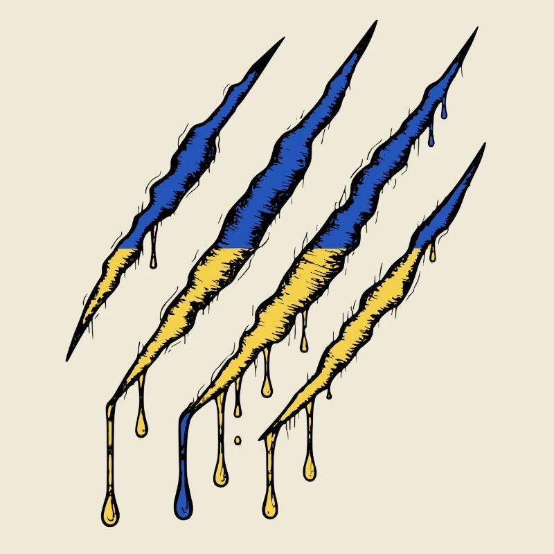 Griffe de drapeau de l’Ukraine - Griffe de griffe
