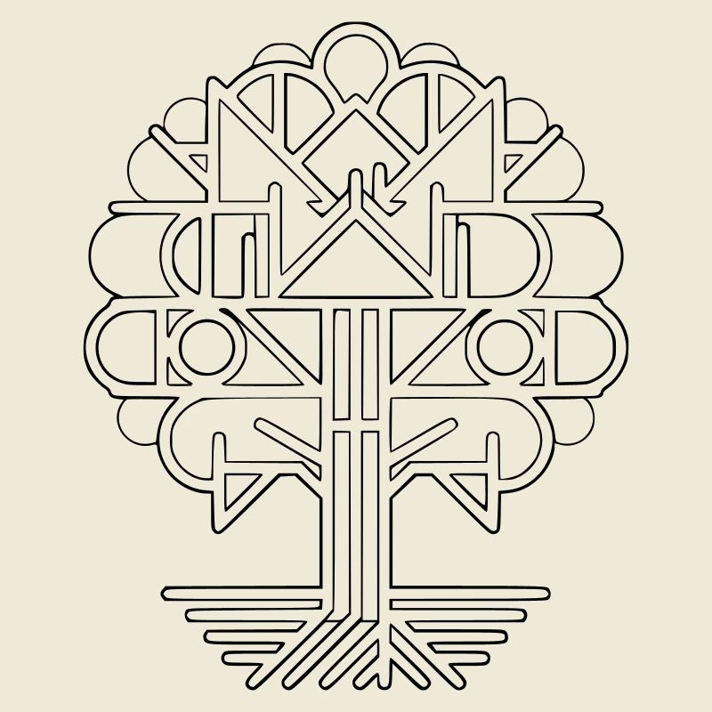 Arbre de vie géométrique | Conception de logo moderne
