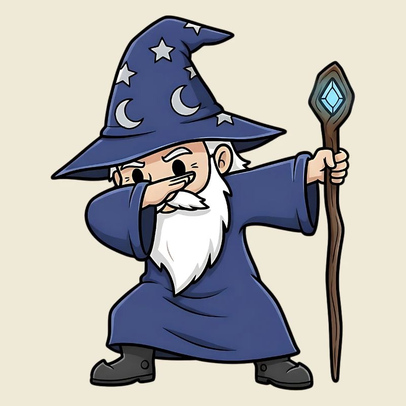 Dabbing Wizard – Lustiger Zauberer Design