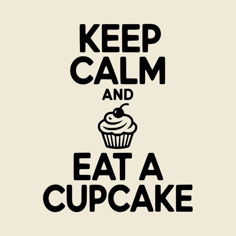 Ruhe bewahren und einen Cupcake essen