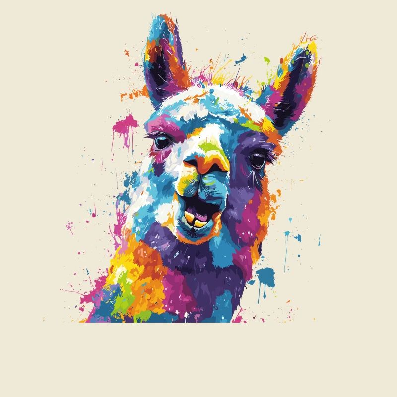 Explosion de couleurs de lama
