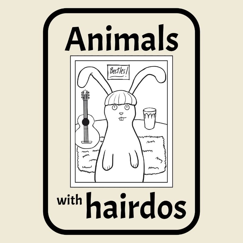 Lapin avec coiffure