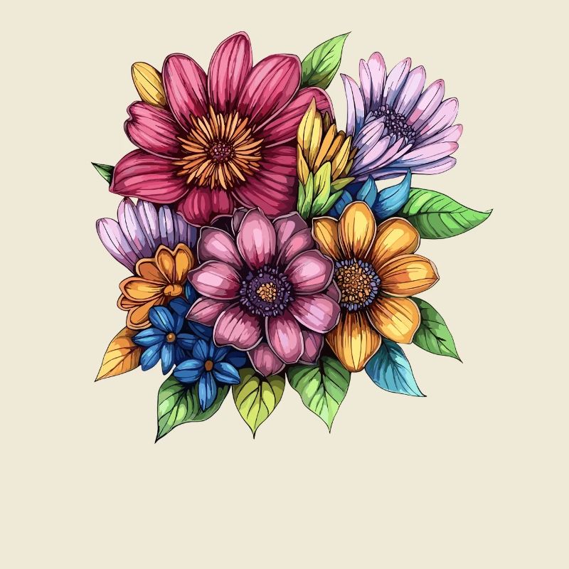Explosion de couleurs du tourbillon de fleurs