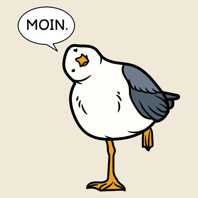 Moin Möwe – North German greeting with humor