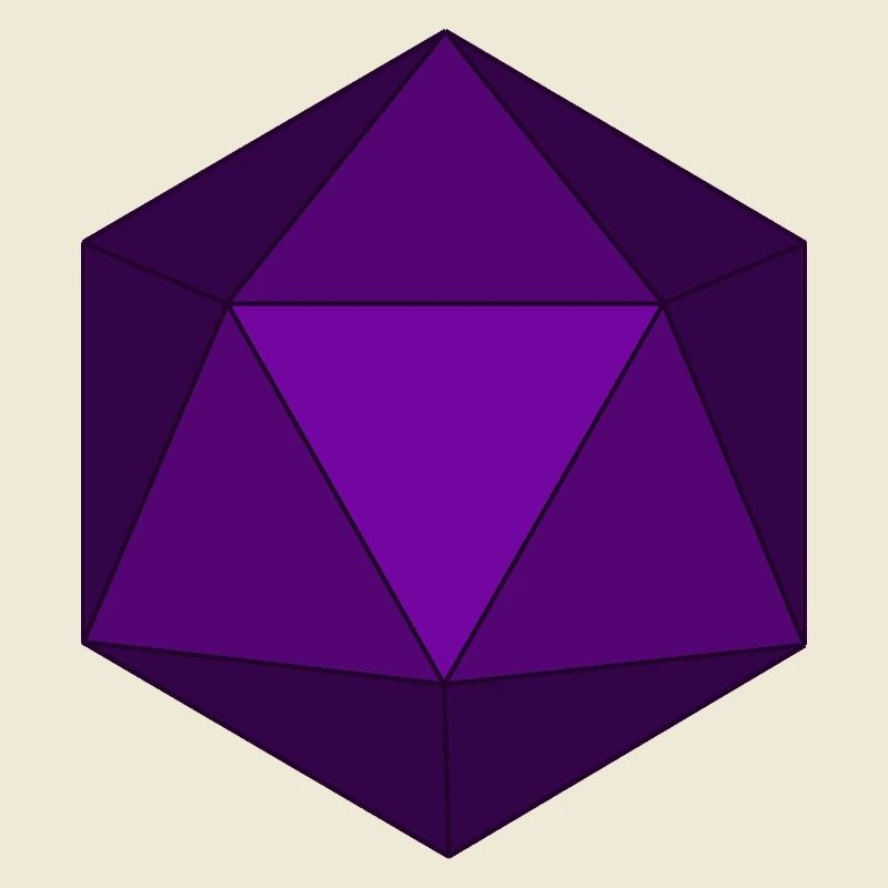 Dés polyédriques violets D20