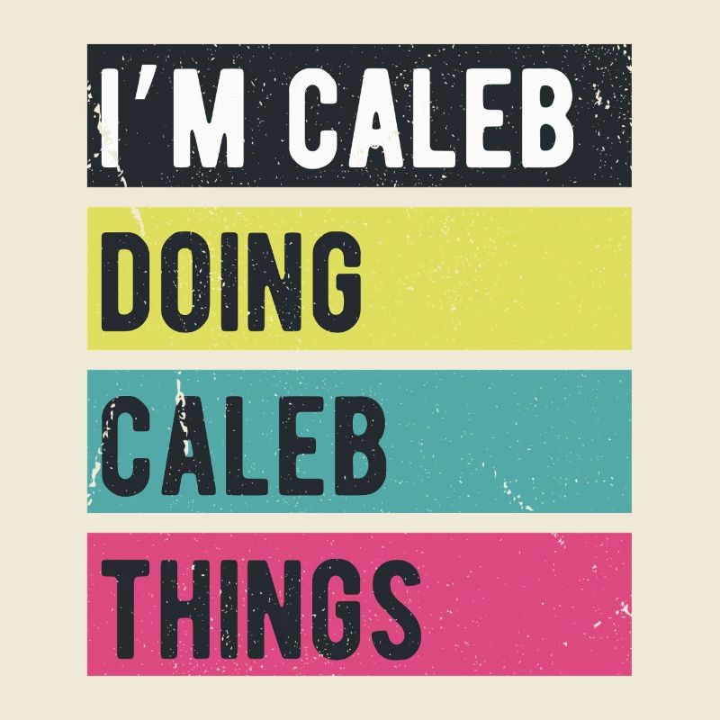 Je suis Caleb, je fais des choses de Caleb, des couleurs rétro