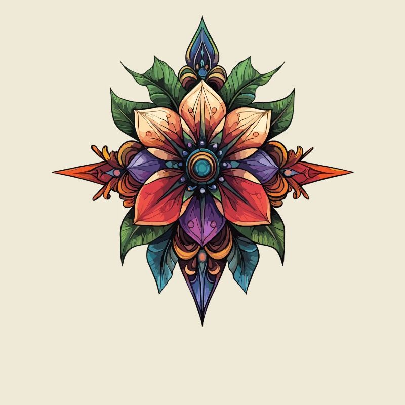 Mandala de l’Étoile de Fleurs