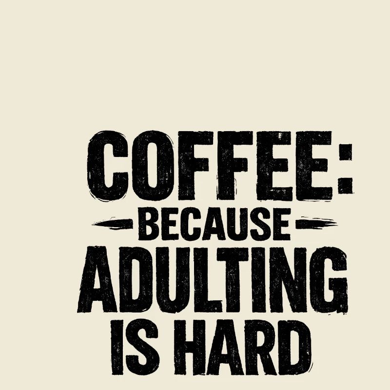 Café parce que l’adulte, c’est dur Kaffee rétro