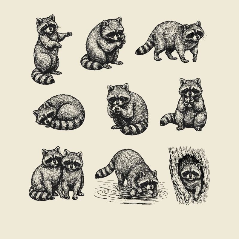 Night Cats Silhouettes Pattern