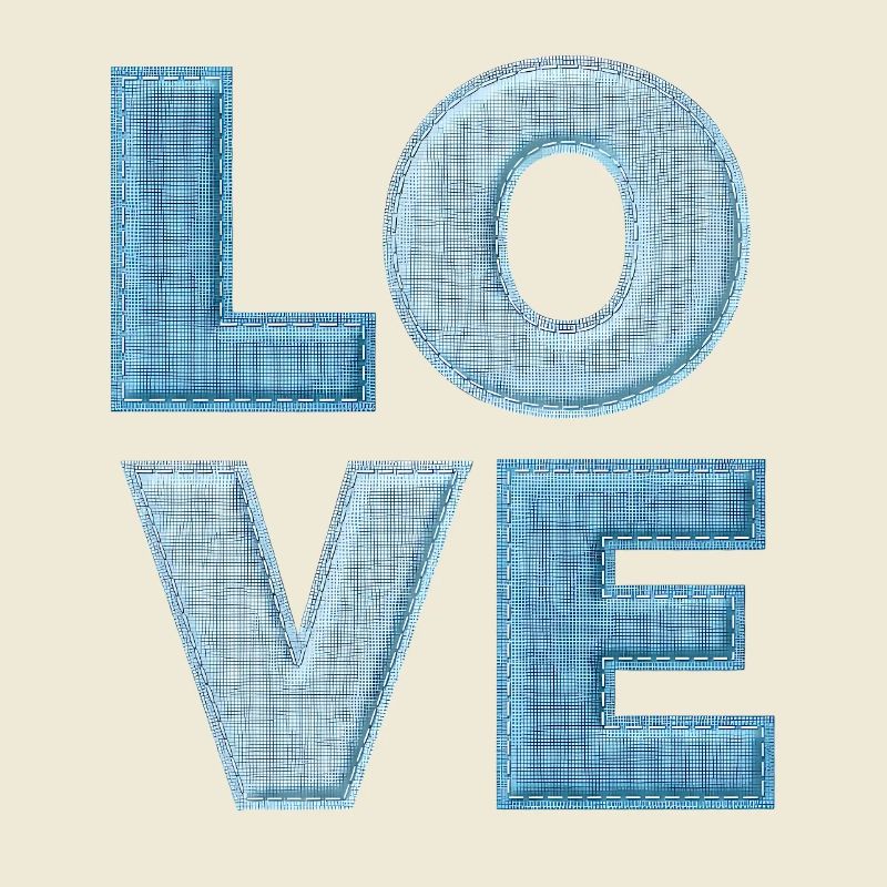 Love Denim Patch Font