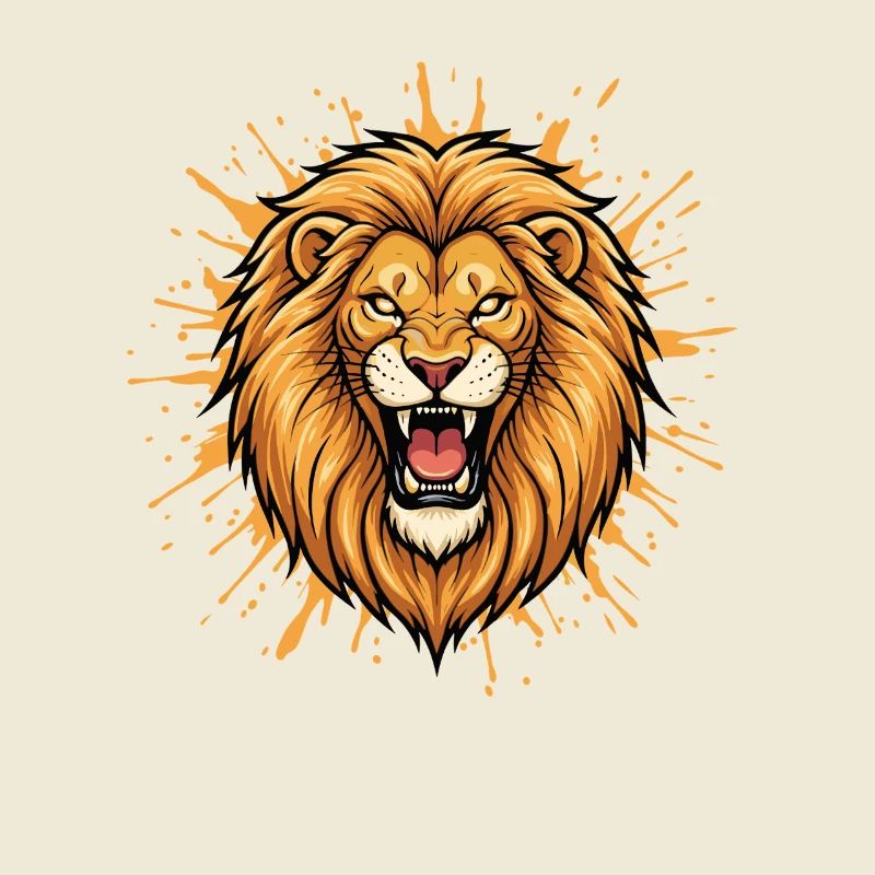 Tête de lion dans la conception d’explosions