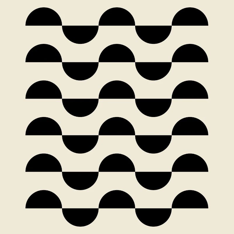 geometric wavy circles pattern design