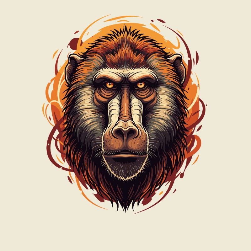 Baboon Monkey Portrait