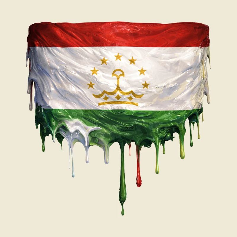 Gouttes de graffitis du drapeau tadjik