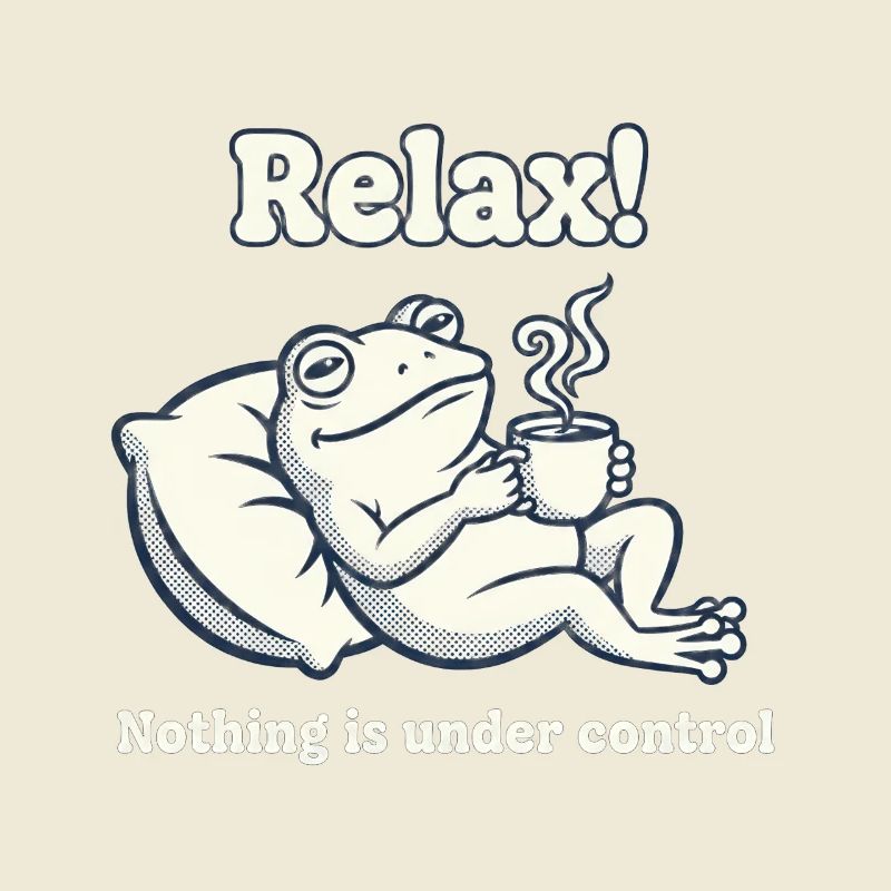 Relaxed frog: Nothing is under control