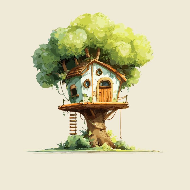 Cabane dans l’arbre dans la canopée