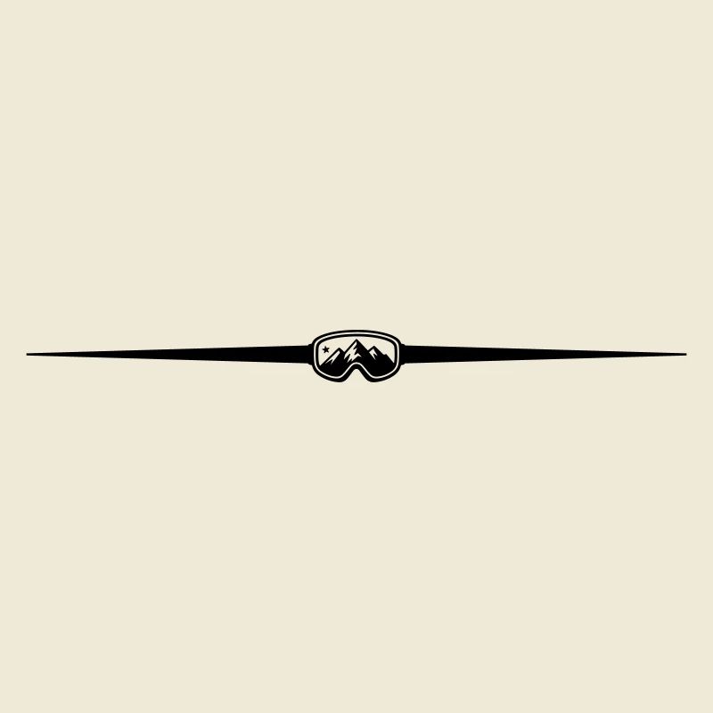 Ski Goggles Line Ski Mountains