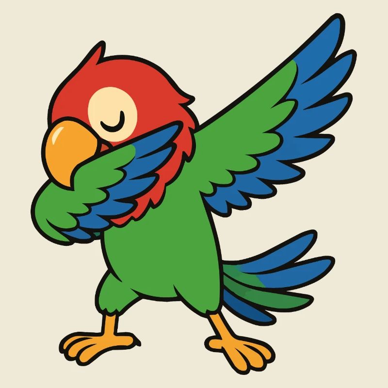 Parrot Dabbing Comic