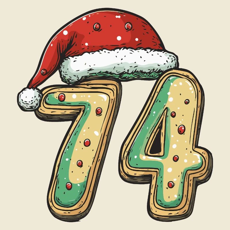 Biscuit de Noël à 74 chiffres