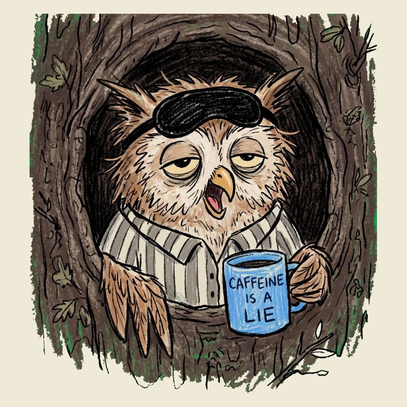 Caffeine is a Lie Eule Kaffee