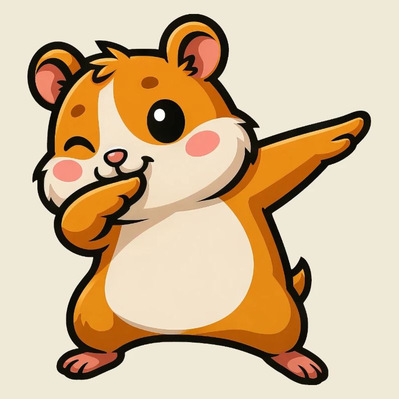 Dessin animé mignon cochon d’Inde hamster