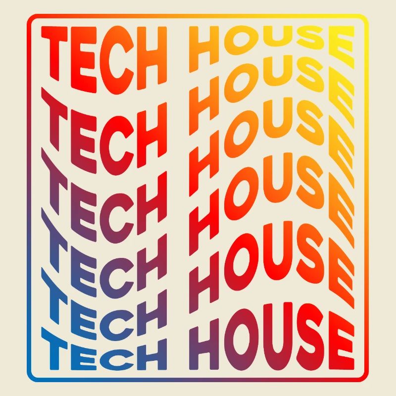 Tech House Neon Gradient Wiederholt sich