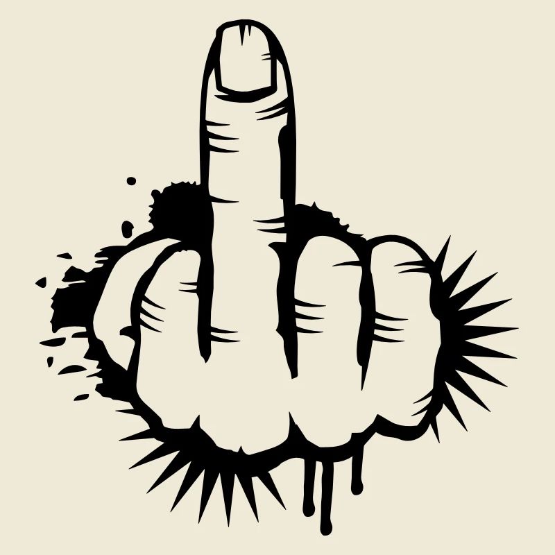 Mittelfinger Graffiti
