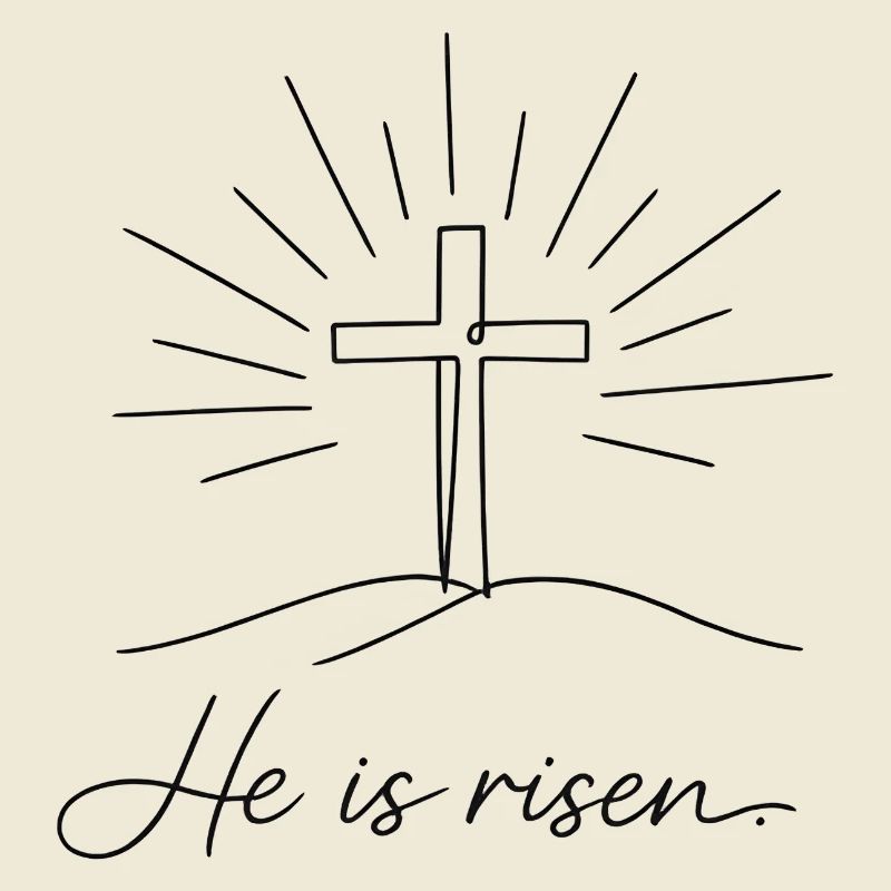 Crucifix He is Risen Easter Jesus