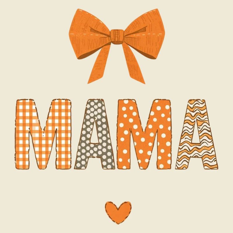 Orange Mom Patchwork Muster