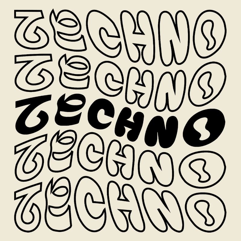 Conception de logo Techno wavy.