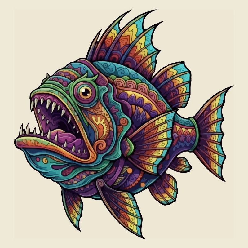 Regenbogenfisch mit Muster