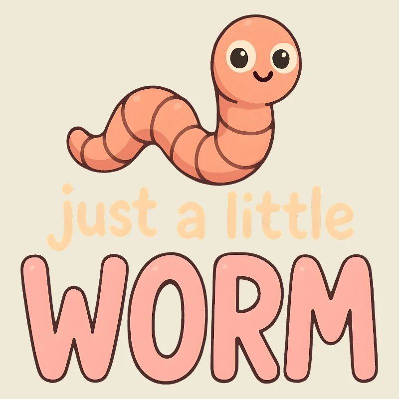 Ein kleiner Wurm | Wurm Humor