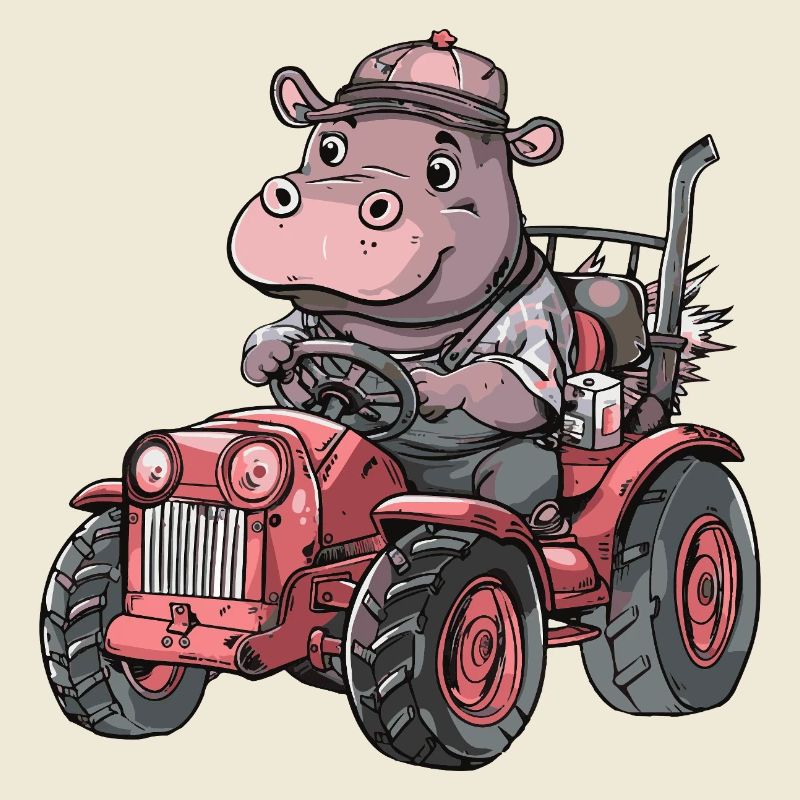 Nilpferd Traktor Farmer