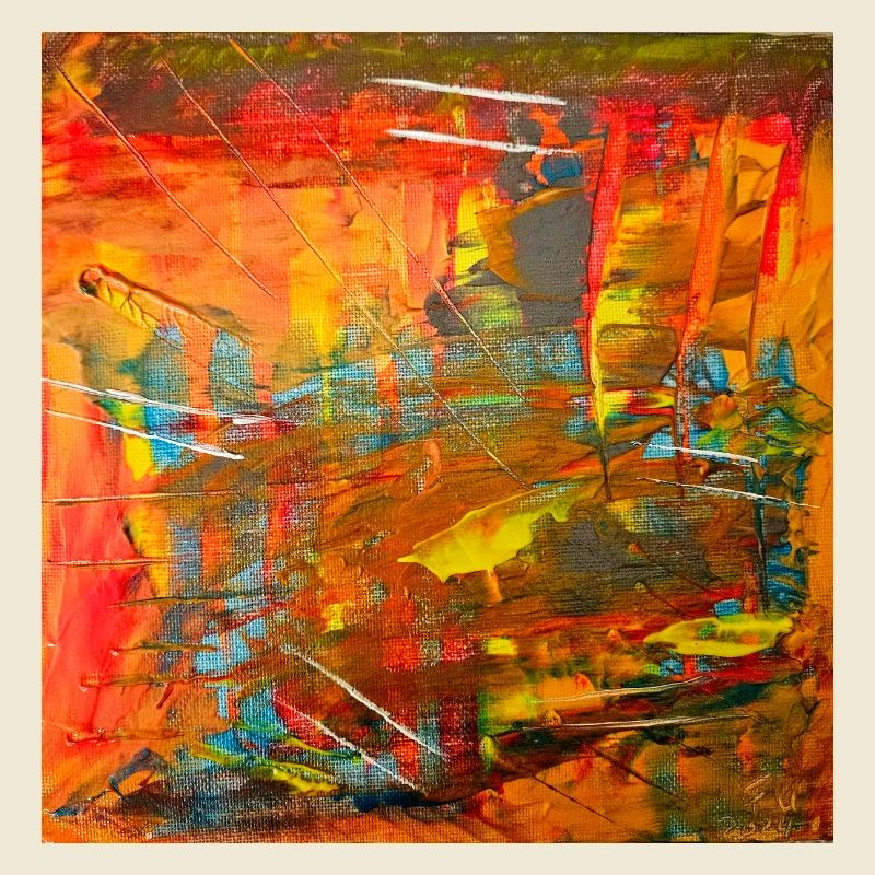 Fire-colored abstract image