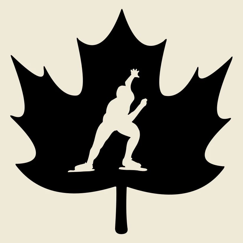 Canada maple leaf skating logo