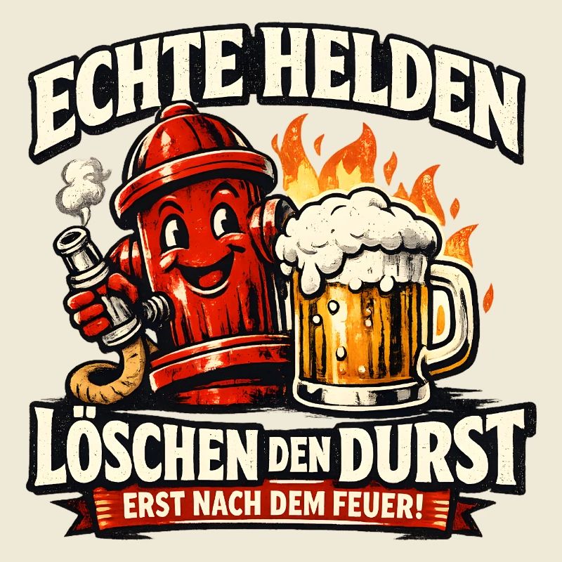 Echte Helden löschen den Durst