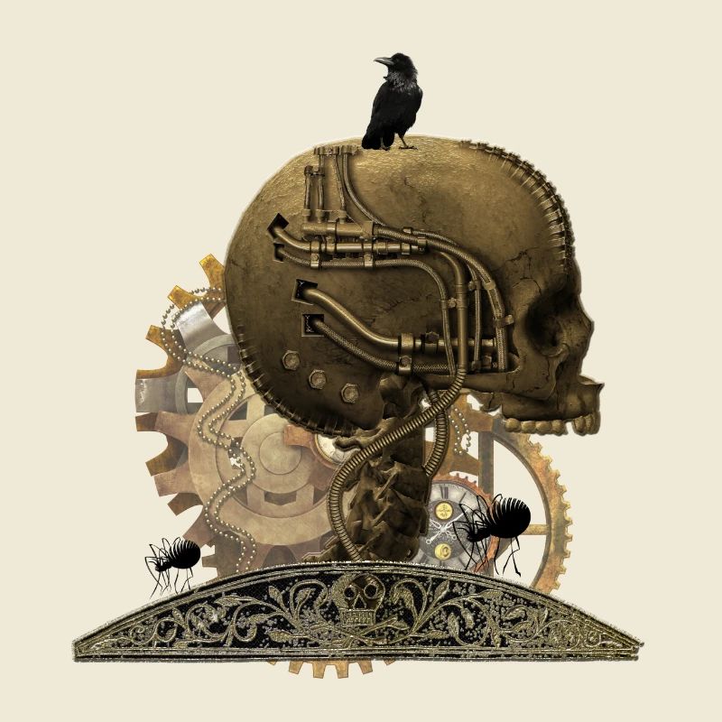 Stunning gruesome technical skull