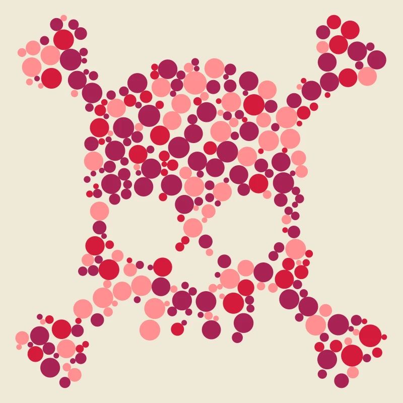 Conception de crâne avec cercles vibrants