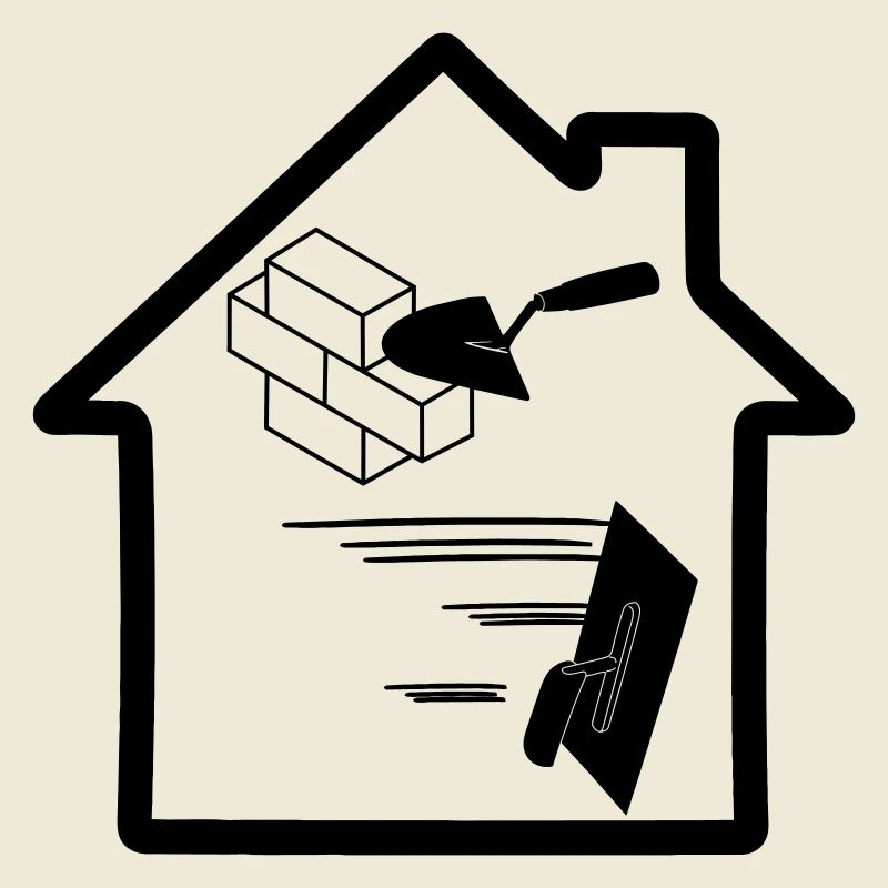 Maçon stuc outil logo maison bâtiment 2